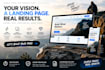 build a clean responsive HTML CSS landing page