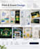 design professional event, exhibition and stage graphics