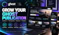 build ghost cms website, customize ghost theme, newsletter and migration