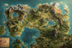 do custom conceptual fantasy game map illustration
