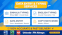 do sinhala typing, english typing, data entry and copy paste work