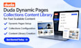 set up duda dynamic pages collections content library for fast scalable content