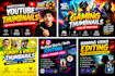 design eye catching cartoon and kids youtube thumbnails