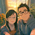 create anime couple art