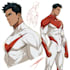 do a superhero comic illustration