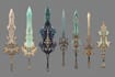 create weapon design and illustration