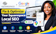 fix squarespace gbp optimization, local schema, nap, maps integration and setup