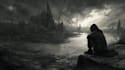create dark art, metal, gothic illustration