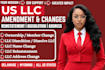 file US llc amendment, llc dissolution, reinstatement, llc address changes, name