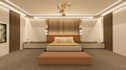 optimize open concept interior, living room spatial layout, dining area, bedroom
