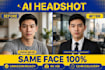 create ai linkedin headshot professional same face