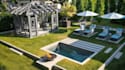 design a modern garden, backyard patio deck terrace and pool landscape