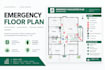 design fire emergency evacuation map, diagram for your floor plan
