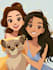 make a disney children cartoon illustration