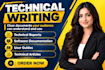 write technical reports, documentation and articles for IT, saas and software