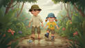 create beautiful children story book illustration