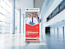 design roller, pull up, roll up banner