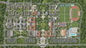 design university campus master plan site plan and institutional development map