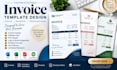 design custom editable professional invoice template in word excel PDF