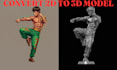 convert 2d image to 3d model stl file for 3d printing
