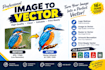 convert image to vector and redraw logo