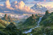 draw a fantasy landscape illustration