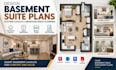design basement suite plans, kitchen layouts, bedroom space planning