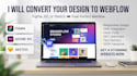 convert your figma, xd, or sketch to a webflow website