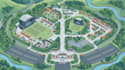 design vector map, resort map, festival map and campground map