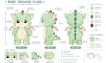 do custom plush sewing pattern stuffed animal character plushie reference sheet