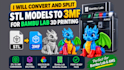 convert and split stl models to 3mf for bambu lab 3d printing