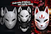 create custom 3d halloween, oni, hnnaya and cosplay mask