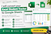 convert your excel student tracker spreadsheet to google sheet