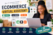 be your ecommerce virtual assistant for shopify, amazon and etsy VA