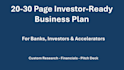 complete startup business plan for smes and immigration visa