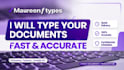 do data entry and typing work accurately