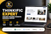 design a modern thinkific website for your online course thinkific expert