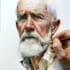 make watercolor portrait of elderly people