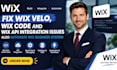 fix wix velo, wix code and wix api integration issues also automate wix database