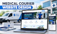 design a medical courier, heaithcare logistics website
