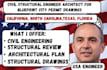 civil structural engineer architect for blueprint city permit drawings