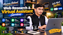 do web research, data entry and virtual assistant tasks