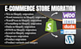 migrate wix woocommerce wordpress prestashop duda ionos ecwid to shopify store