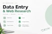 data entry and web research