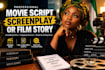 write a cinematic movie screenplay with compelling characters