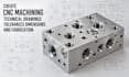 create cnc machining technical drawings, tolerances, dimensions and fabrication