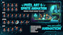 create a  pixel art characters, sprites and game assets
