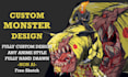 draw a custom anime monster character from your idea