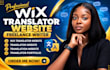 design wix translator website language translation service portfolio website