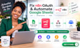 fix n8n oauth credentials and automate google sheets API webhooks CRM